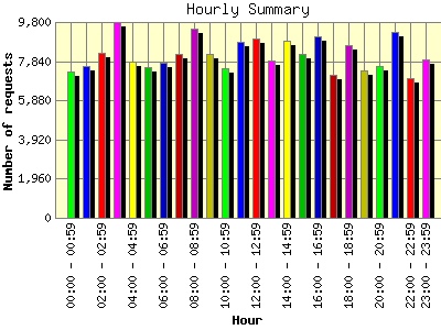 Hourly Summary: Number of requests by Hour.